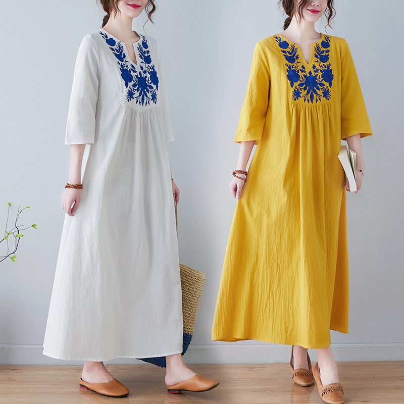 New Ethnic Fashion - New Ethnic Style Loose Deep V-Neck