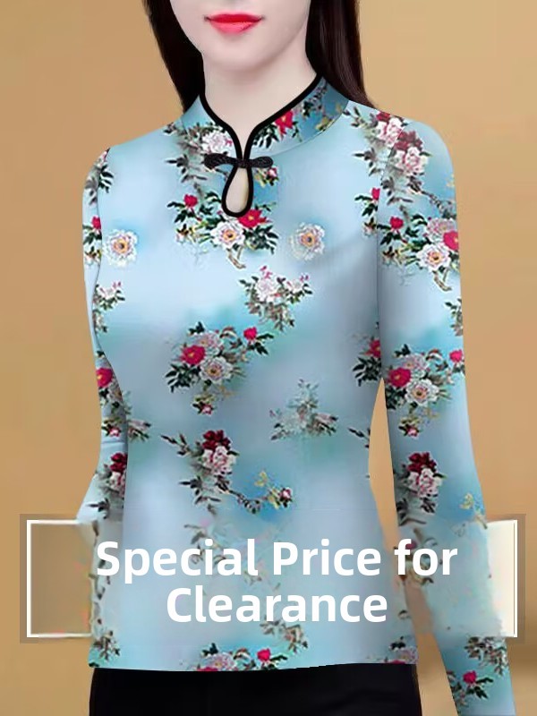 Ethnic Wear Fashion Designer - Fashionable Printed Base Shirt Women's Slim