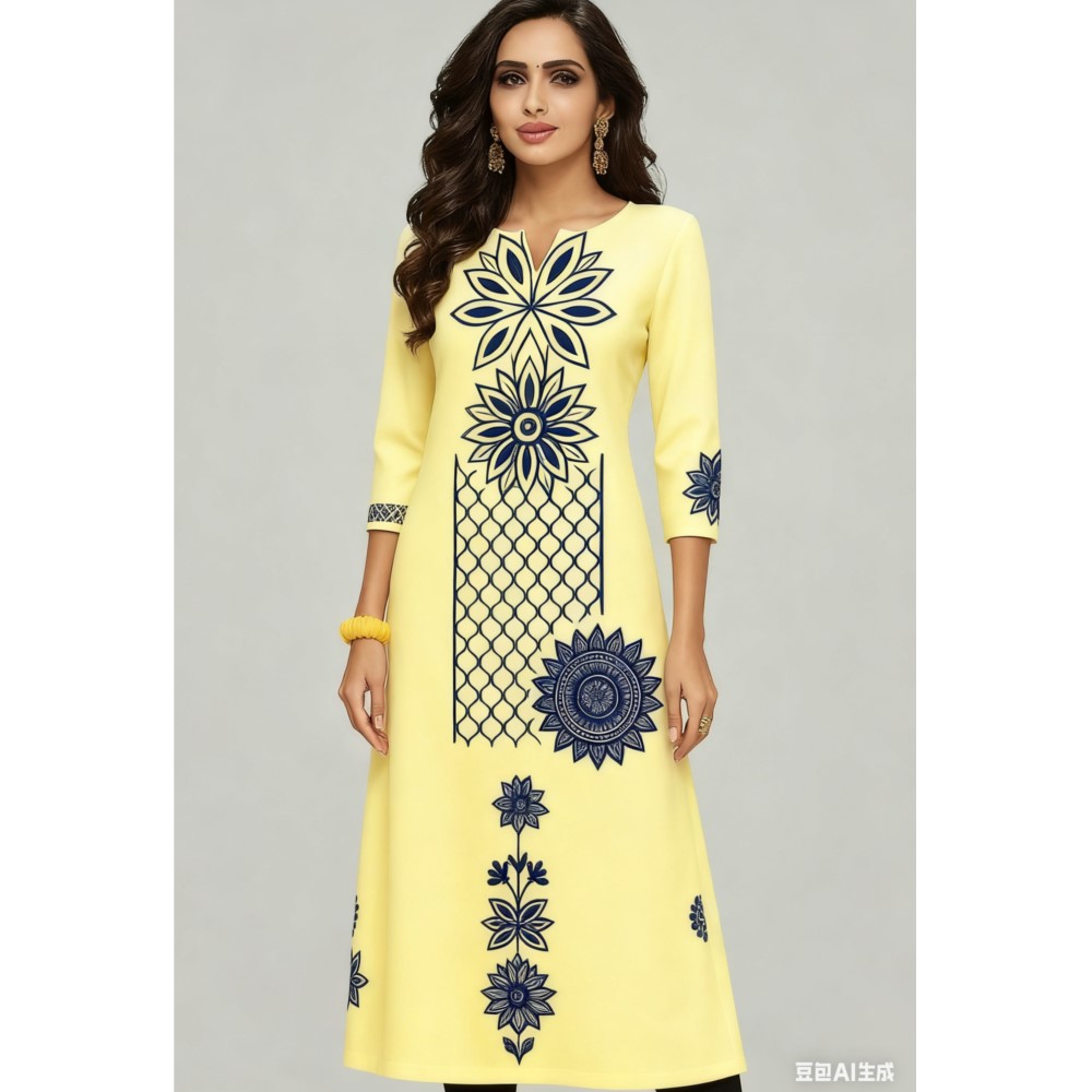 Ethnic Fashion Kurtis - National style Women's Kurt Casual Fashion