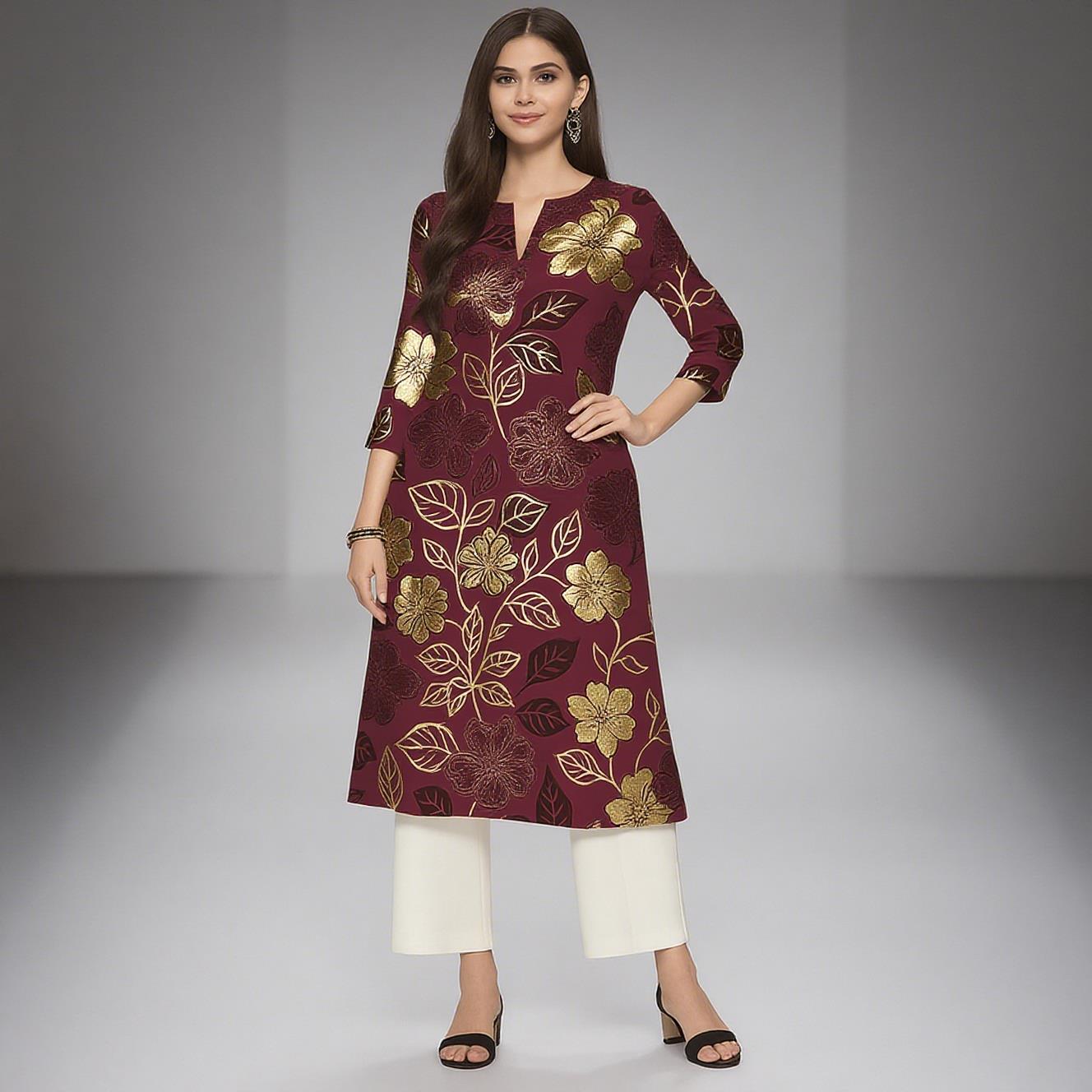 Muslim Women's Kurt Casual Fas - Ethnic Fashion Kurtis recension och pris