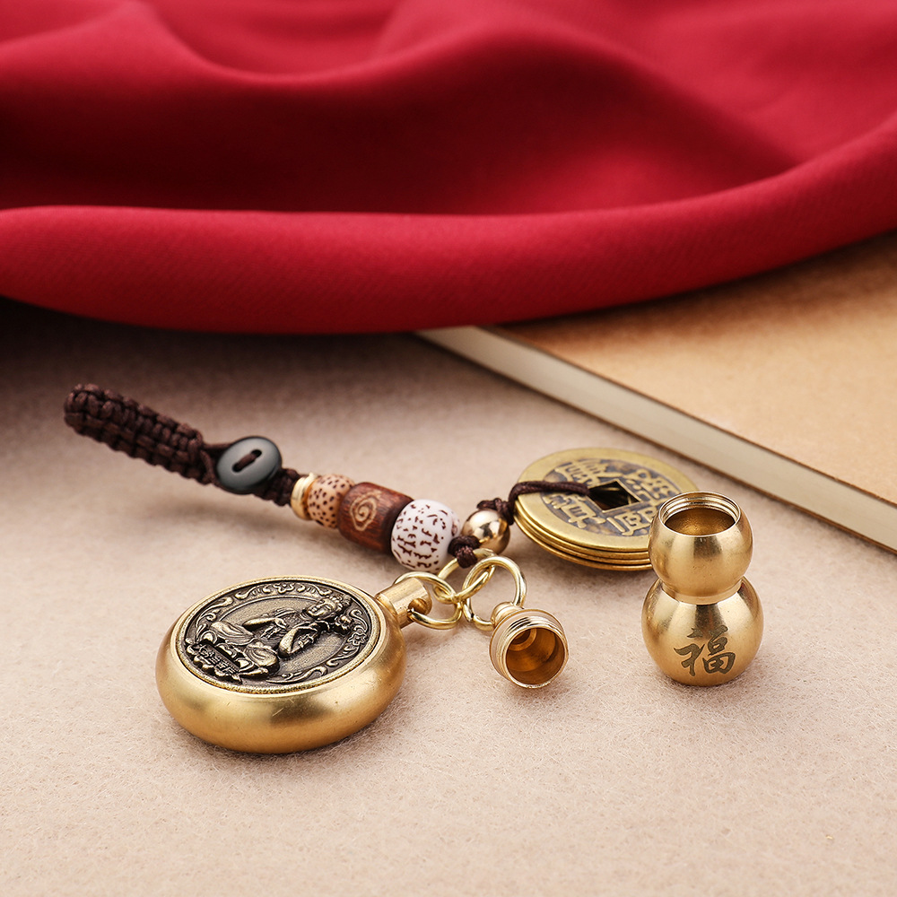 Brass Gourd Pendant Eight Zodi - Ethnic Fashion Co In recension och pris