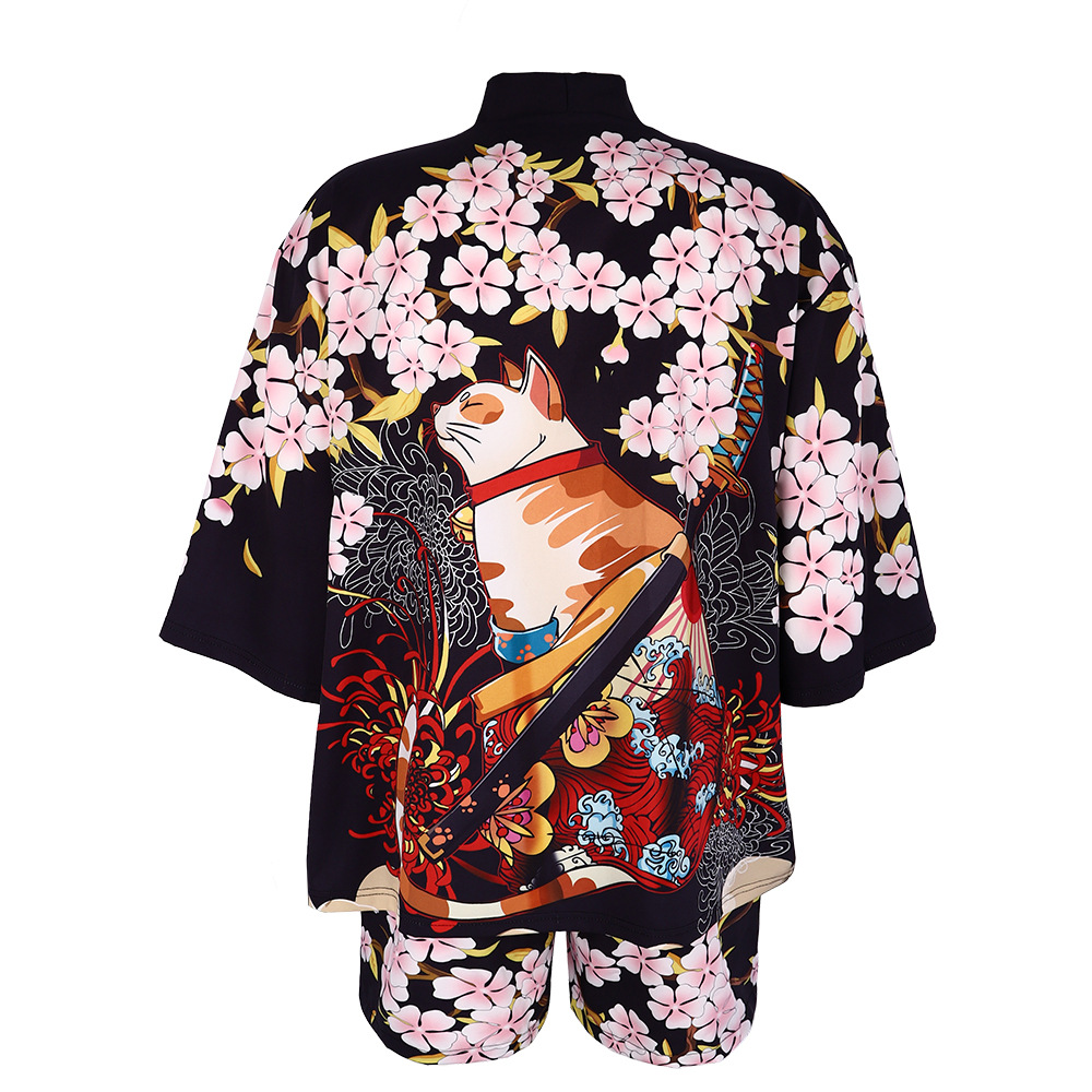 Japanese Cat Kimono Haori Card - Haori Japanese Jacket recension och pris