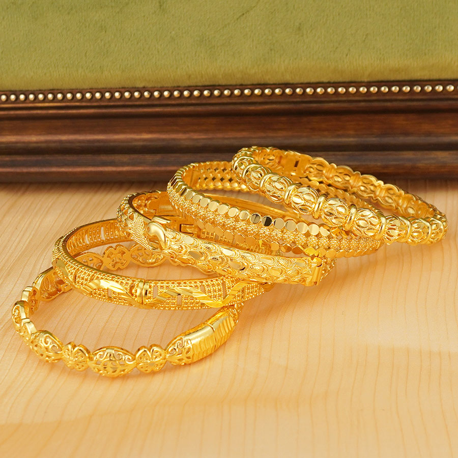 1Pcs Gold Tone Peacock Carved  - Ethnic Fashion Dubai recension och pris