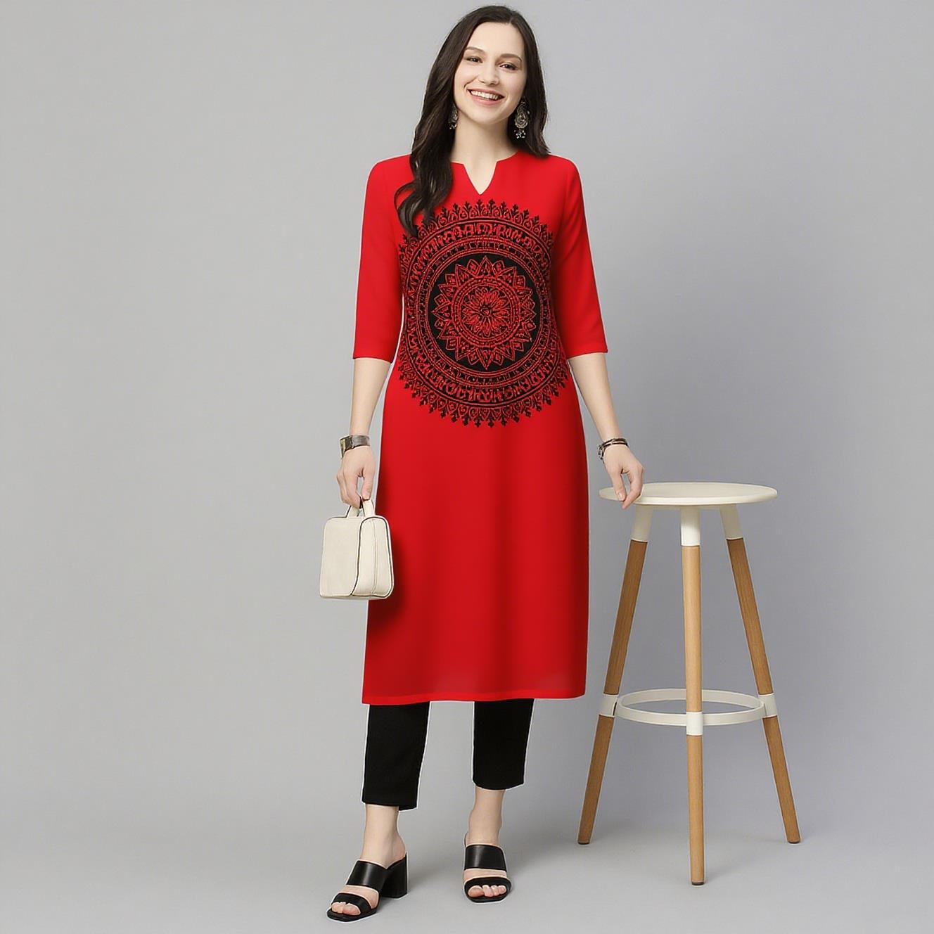 Muslim Kurt Flowers Women's Fa - Ethnic Fashion Kurtis recension och pris