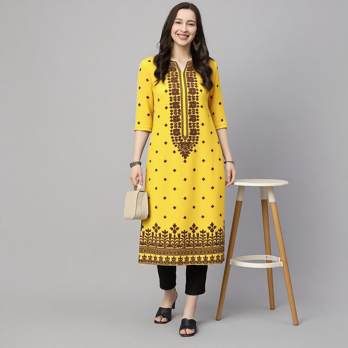 Muslim Kurt Flowers Women's Fa - Ethnic Fashion Kurtis recension och pris