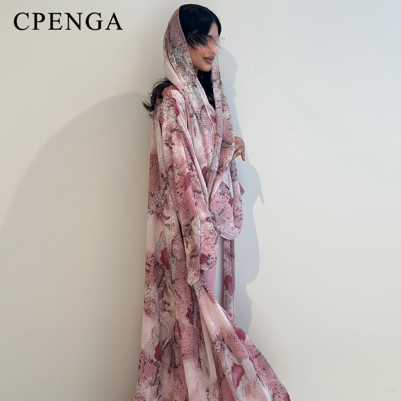 2026 Luxury Dubai Pink Print C - Abaya Modest Wear recension och pris