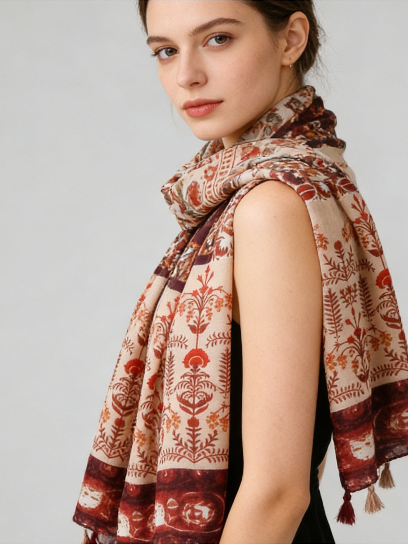 1Pc French retro printing atmo - Go Ethnic Fashion recension och pris