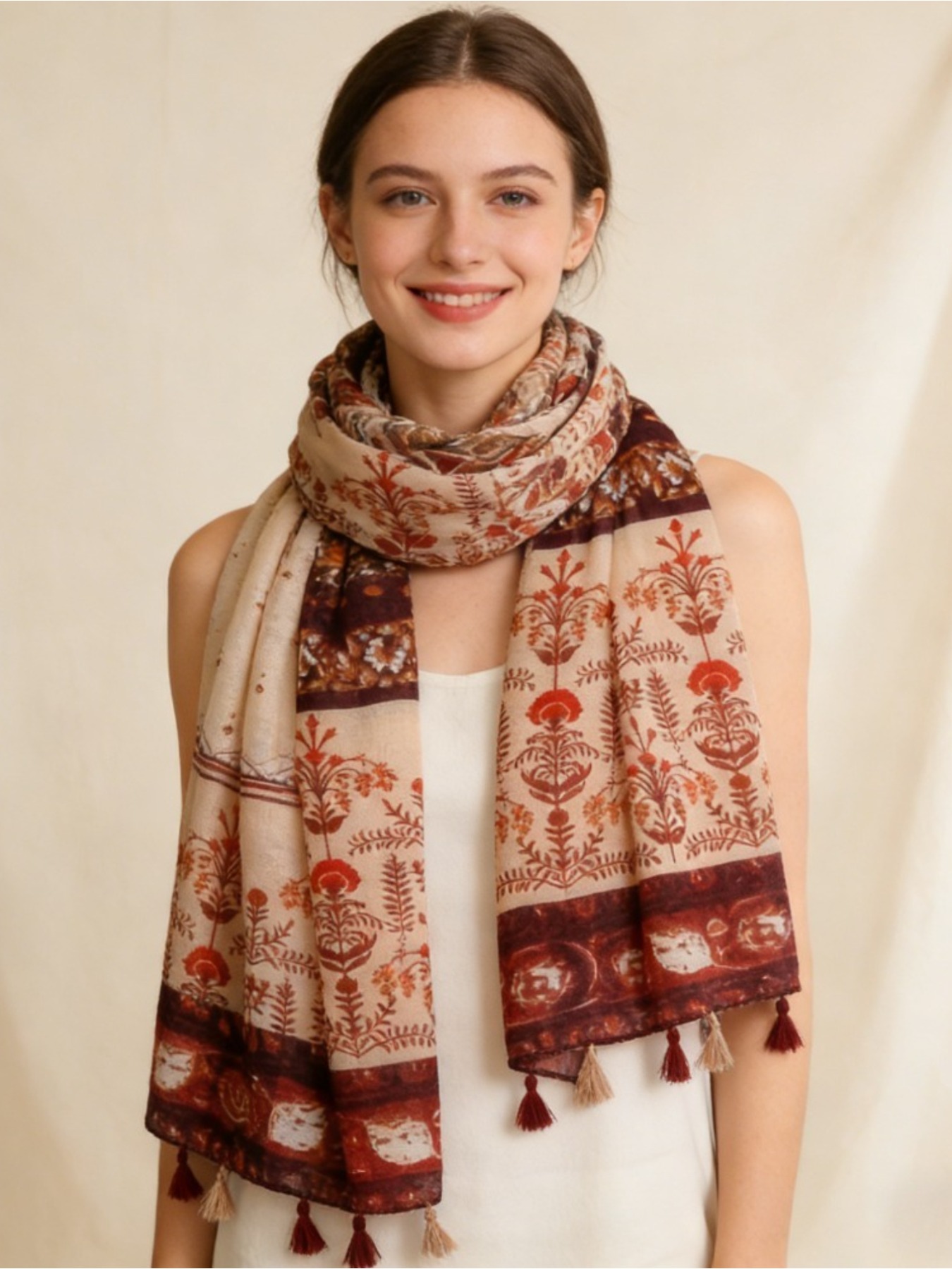1Pc French retro printing atmo - Go Ethnic Fashion recension och pris