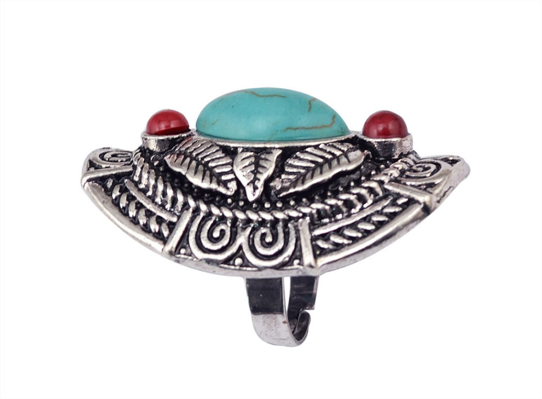Boho Ethnic Tibet Turquoise Ri - Ethnic Fashion Pakistan recension och pris