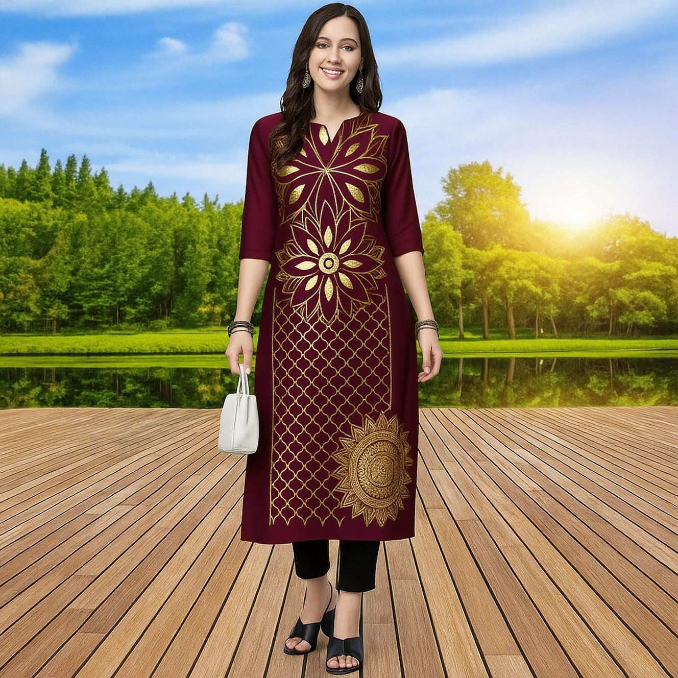 Muslim Kurtta Women's Fashiona - Ethnic Fashion Kurtis recension och pris