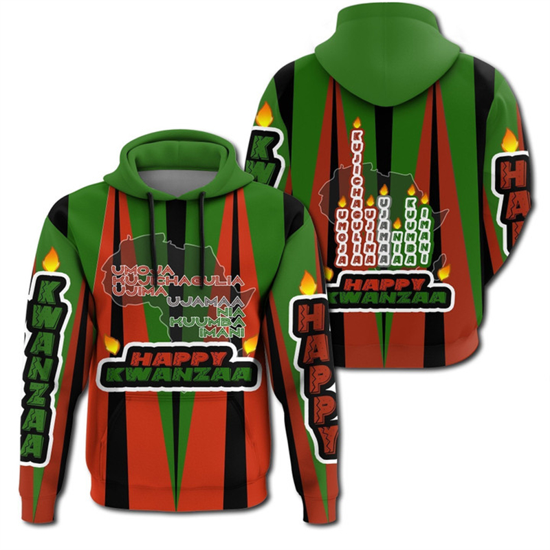 African Kwanzaa Hoodies 3D Pri - Men'S Ethnic Fashion Trends recension och pris