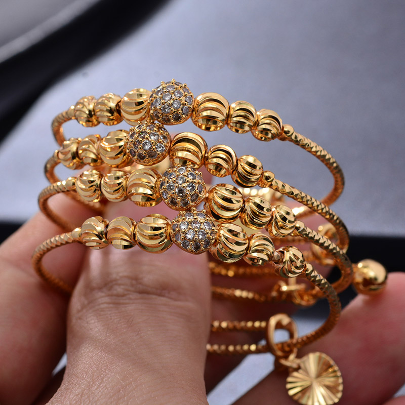 24K 4pcs Ethnic Bead Gold Colo - Ethnic Fashion Dubai recension och pris