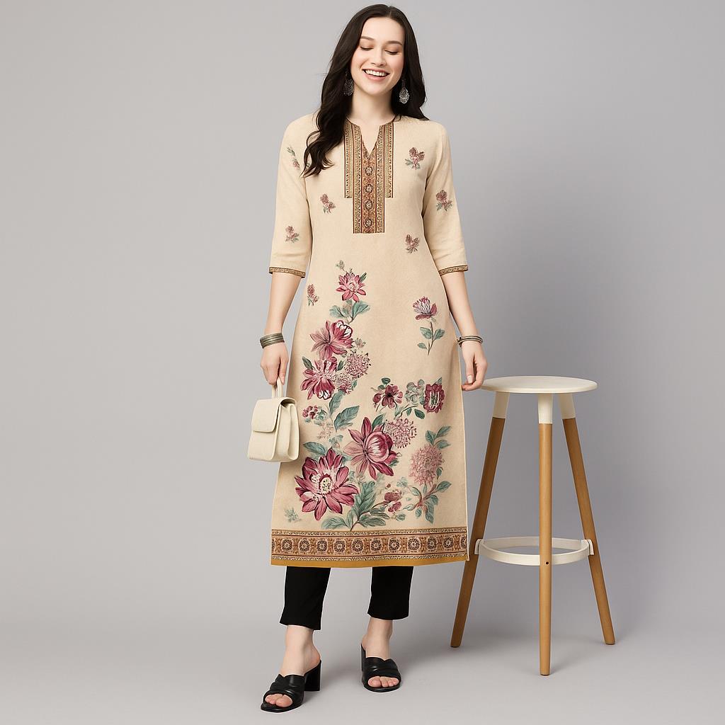 Muslim Kurt Women's Casual Fas - Ethnic Fashion Kurtis recension och pris