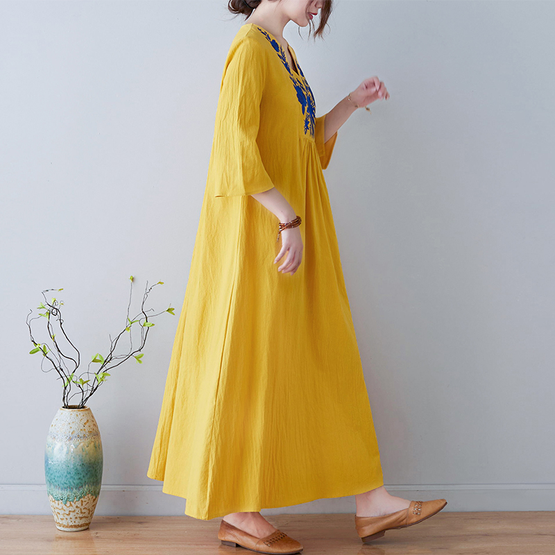 New Ethnic Style Loose Deep V- - New Ethnic Fashion recension och pris