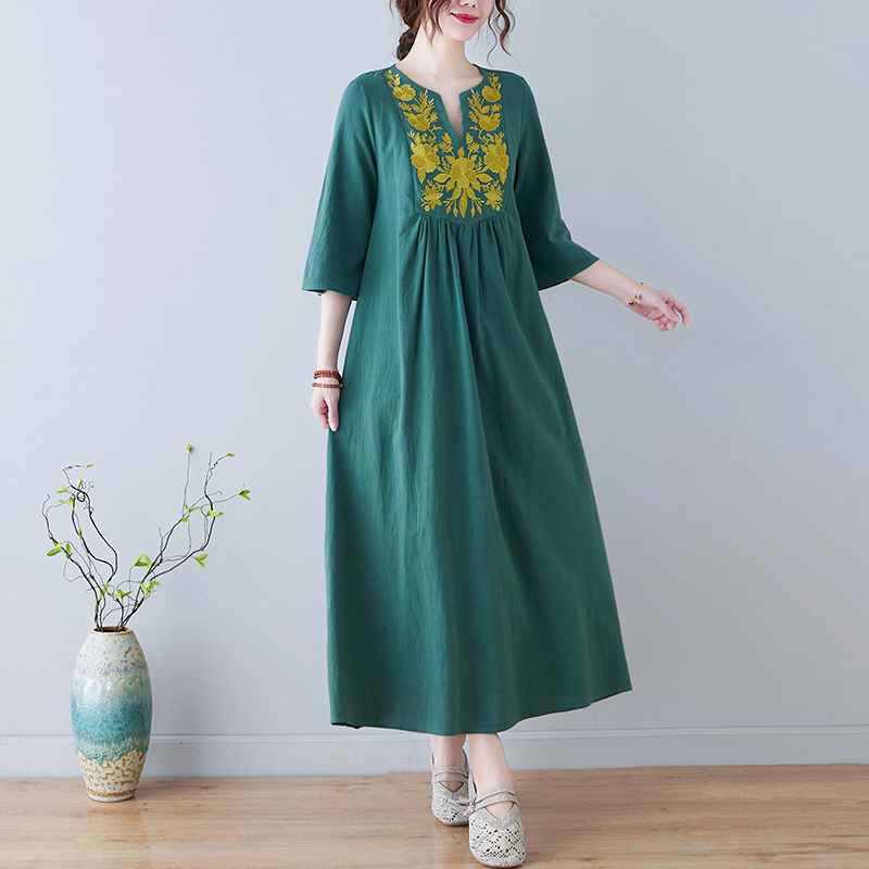 New Ethnic Style Loose Deep V- - New Ethnic Fashion recension och pris