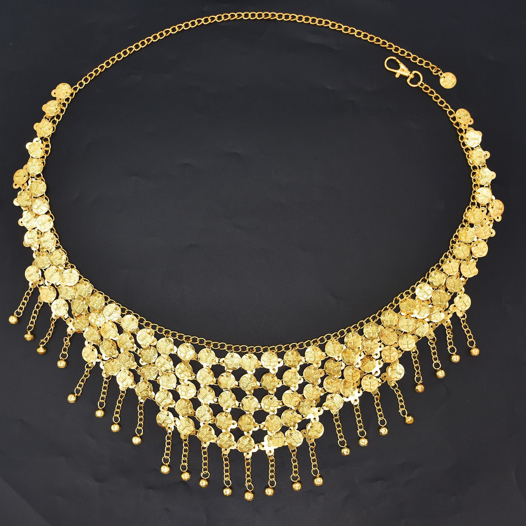 Fashion Alloy Coins Tassel Wai - Ethnic Fashion Co In recension och pris