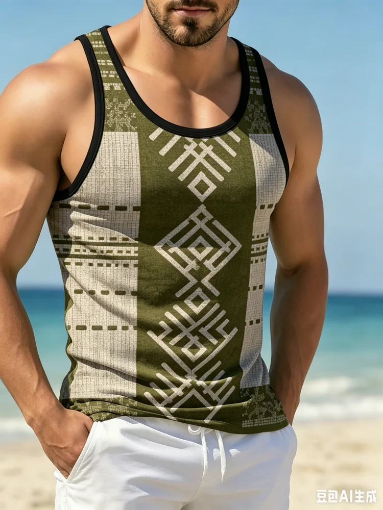 Vintage Ethnic Geometric Triba - Men'S Ethnic Fashion Trends recension och pris