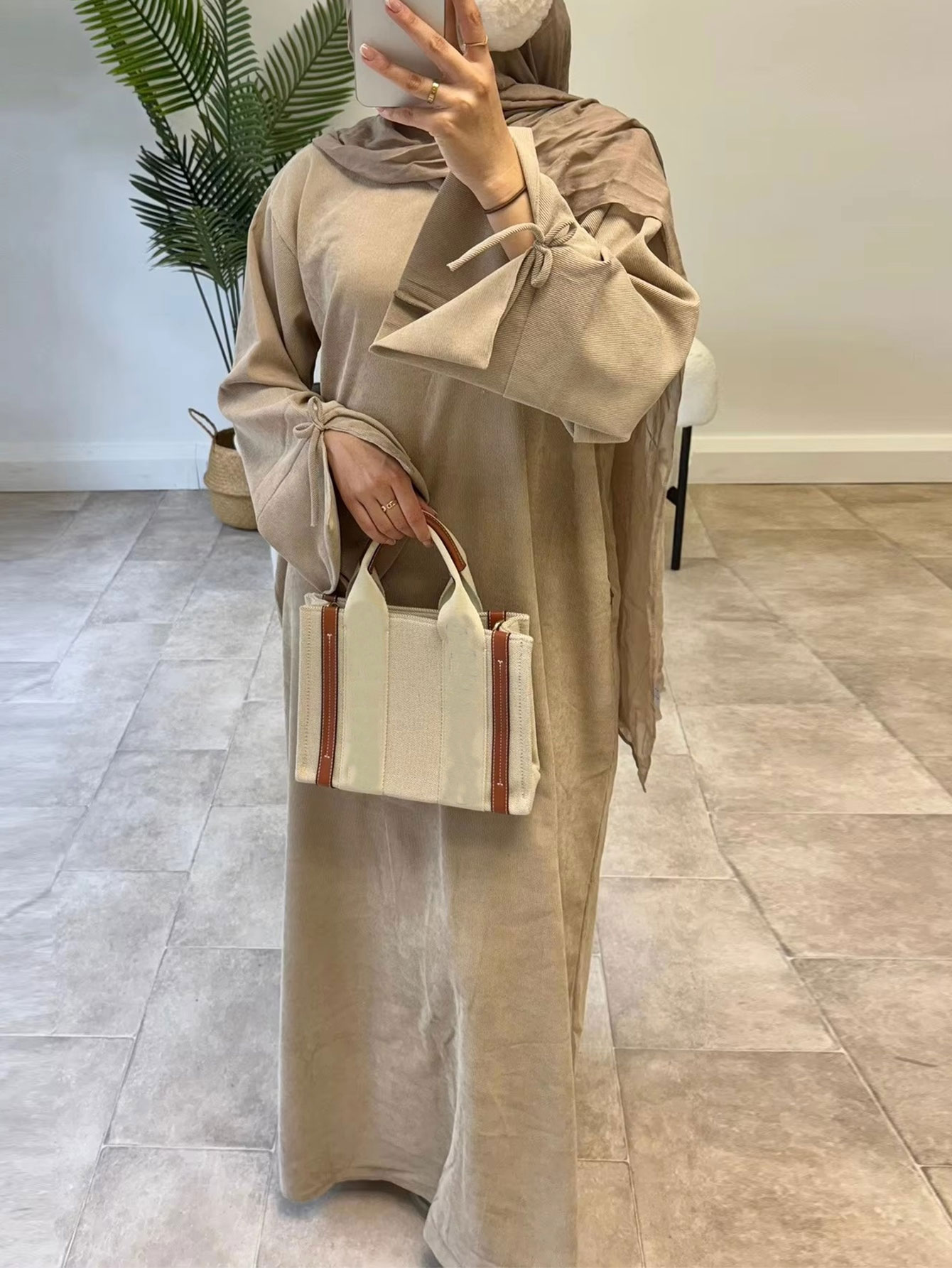 Ramadan Bow-knot Dubai Abaya D - Abaya Modest Wear recension och pris