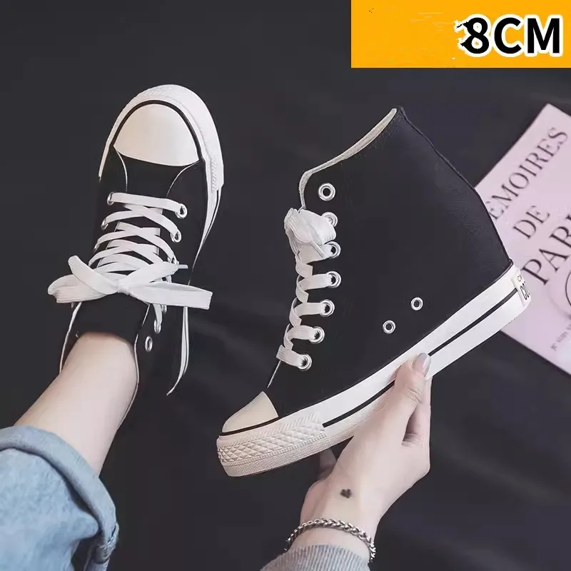 High 8cm Platform Canvas Shoes - Ethnic Modern Fashion recension och pris