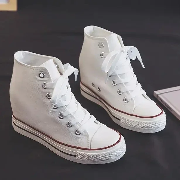 High 8cm Platform Canvas Shoes - Ethnic Modern Fashion recension och pris