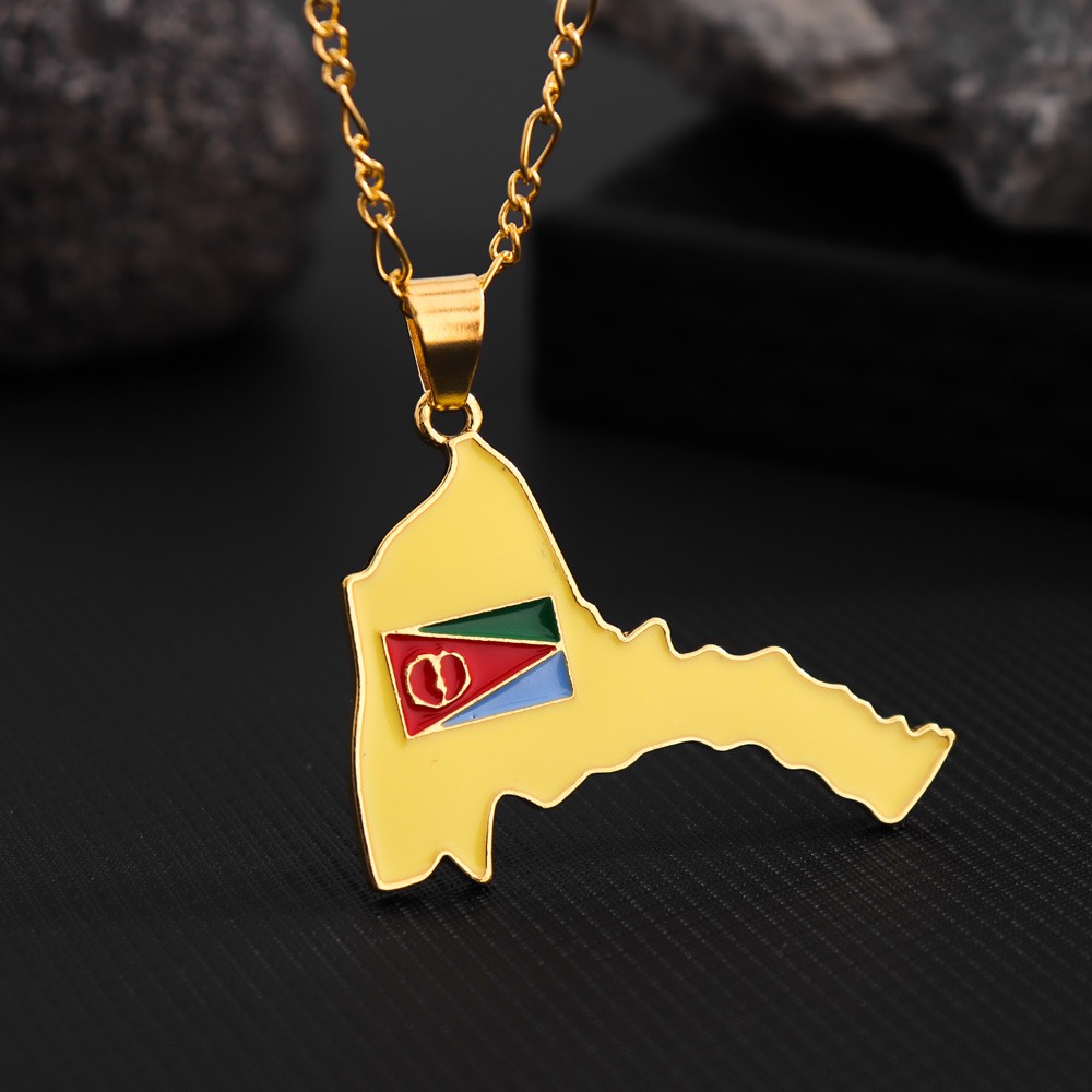 Exquisite Eritrea Map Pendant  - Men'S Ethnic Fashion Trends recension och pris