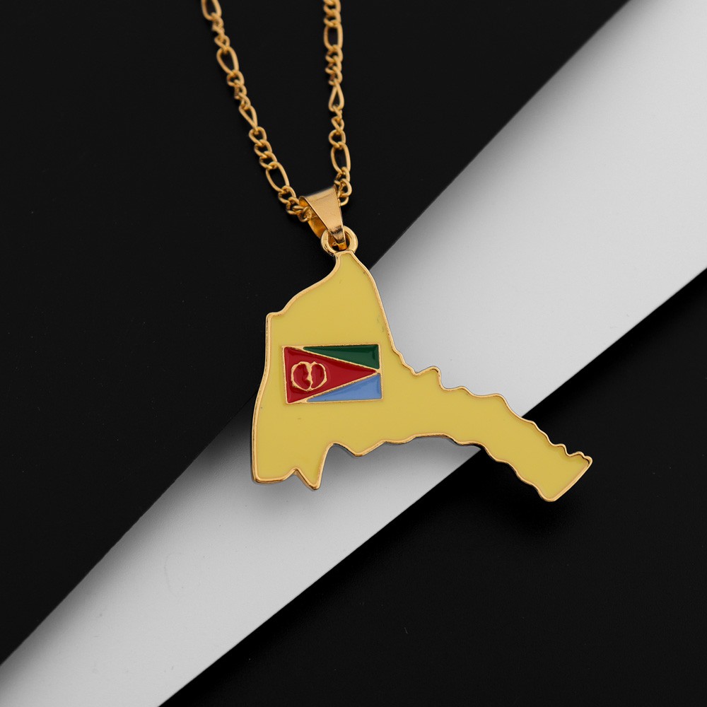 Exquisite Eritrea Map Pendant  - Men'S Ethnic Fashion Trends recension och pris