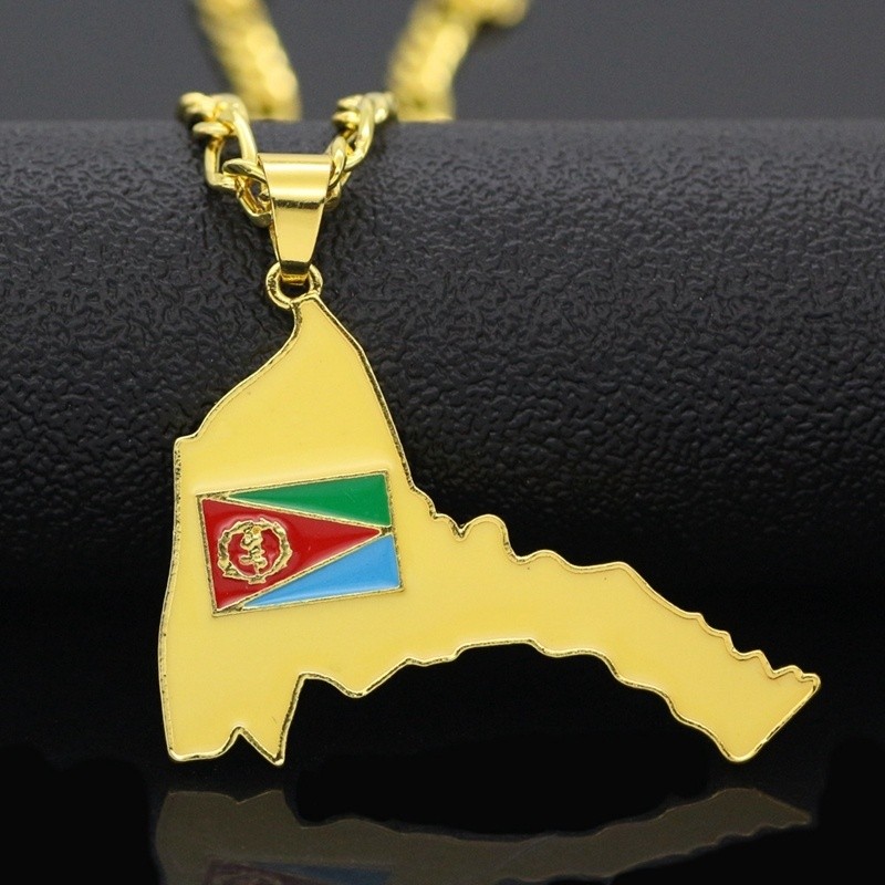 Exquisite Eritrea Map Pendant  - Men'S Ethnic Fashion Trends recension och pris
