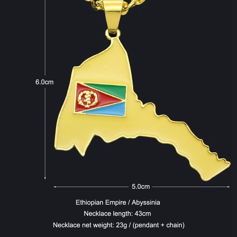 Exquisite Eritrea Map Pendant  - Men'S Ethnic Fashion Trends recension och pris