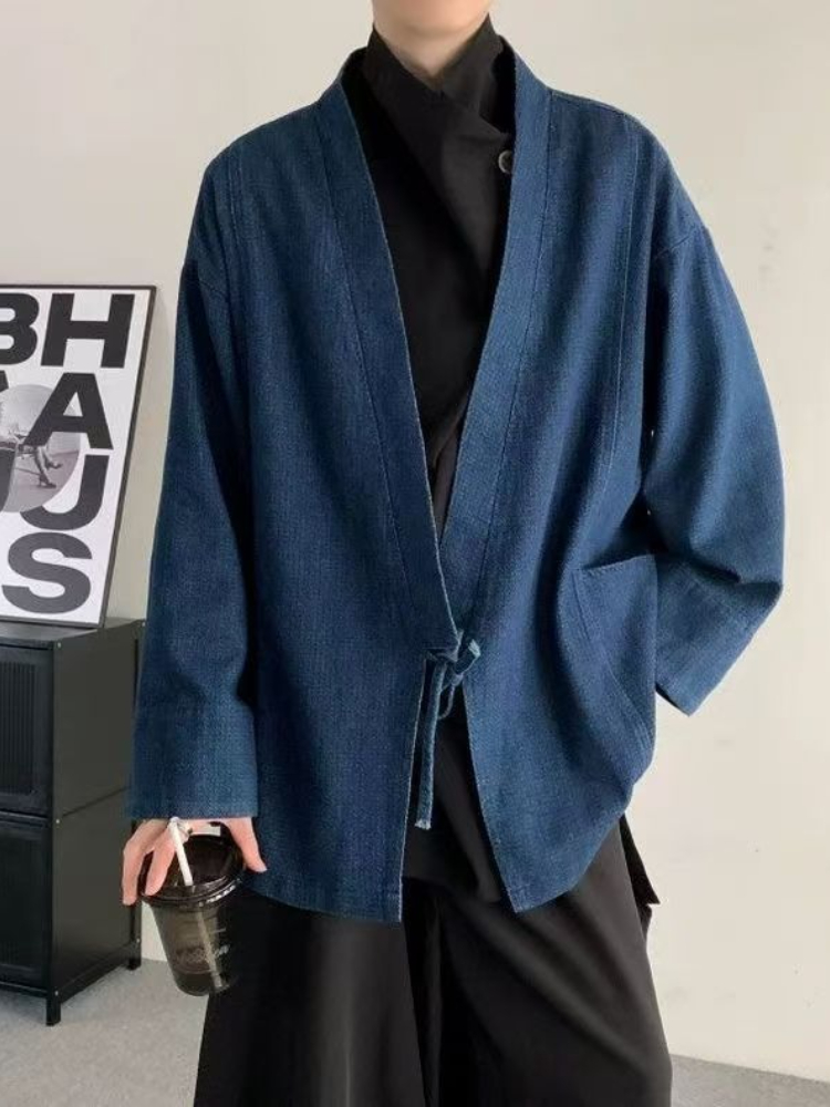 Vintage Japanese Style Denim C - Haori Japanese Jacket recension och pris