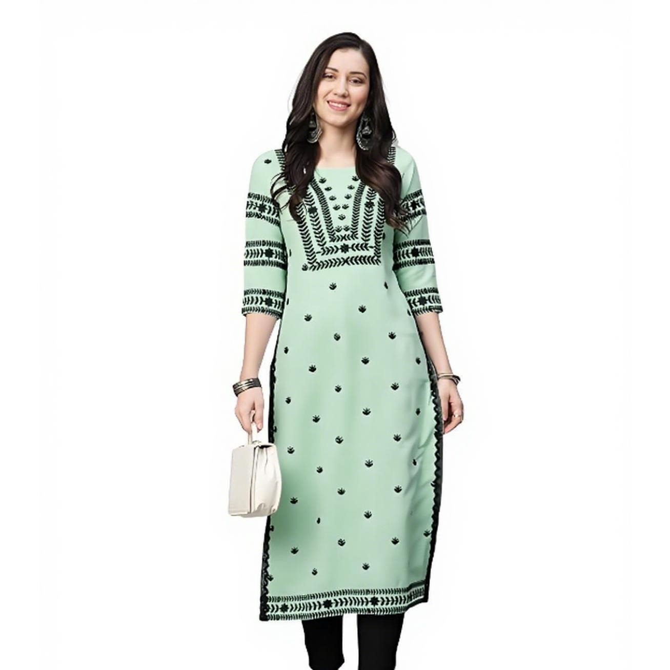 Muslim Kurt Flowers Women's Fa - Ethnic Fashion Kurtis recension och pris