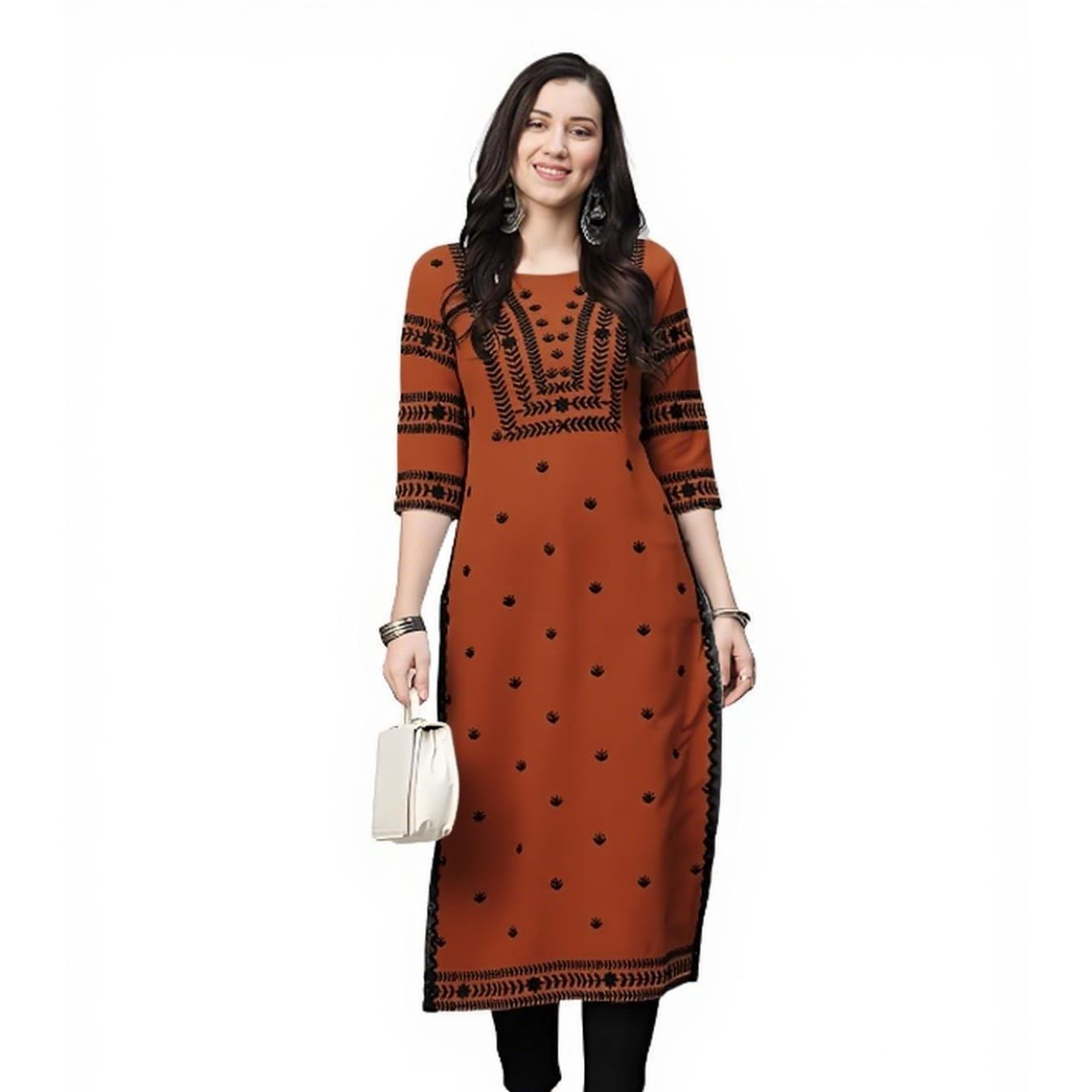 Muslim Kurt Flowers Women's Fa - Ethnic Fashion Kurtis recension och pris