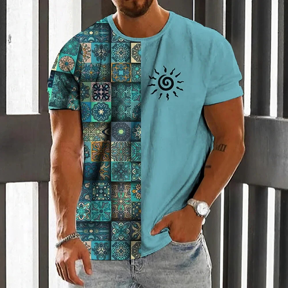 Vintage Ethnic Style Men's T-S - Men'S Ethnic Fashion Trends recension och pris
