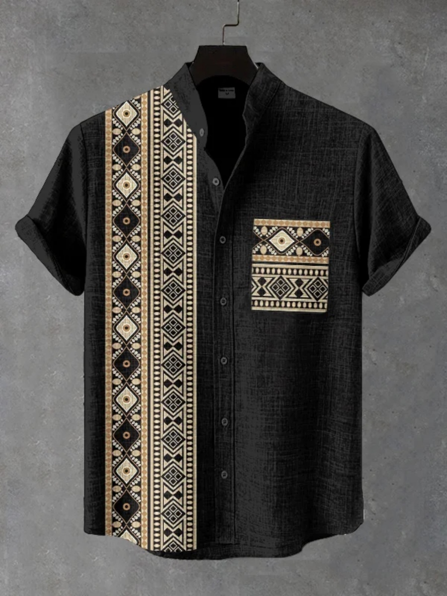 Men's Retro Ethnic Tribal Shor - Men'S Ethnic Fashion Trends recension och pris