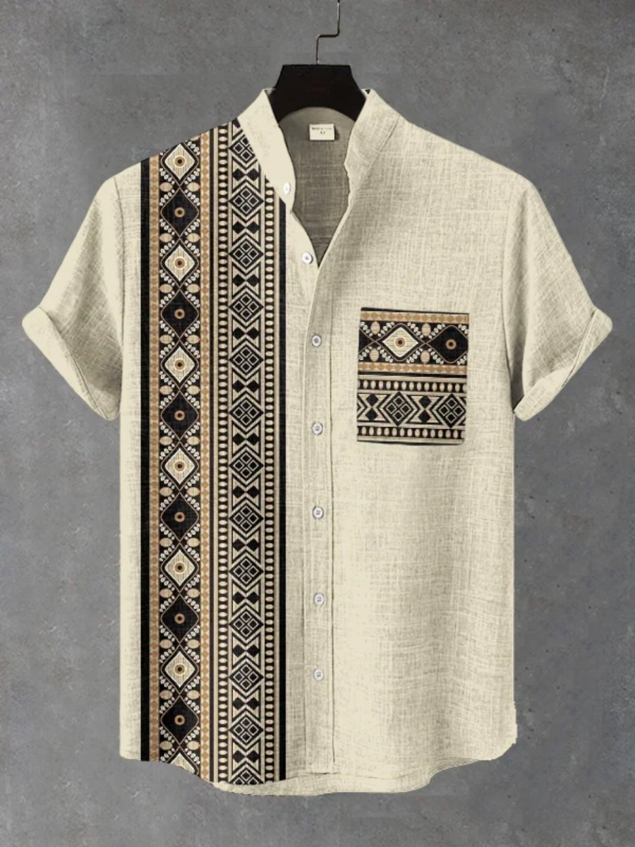 Men's Retro Ethnic Tribal Shor - Men'S Ethnic Fashion Trends recension och pris