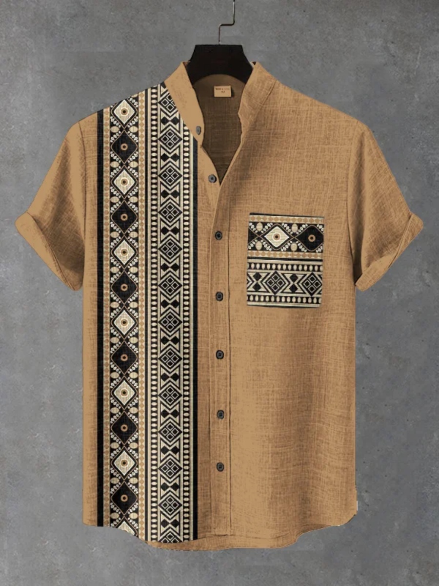 Men's Retro Ethnic Tribal Shor - Men'S Ethnic Fashion Trends recension och pris