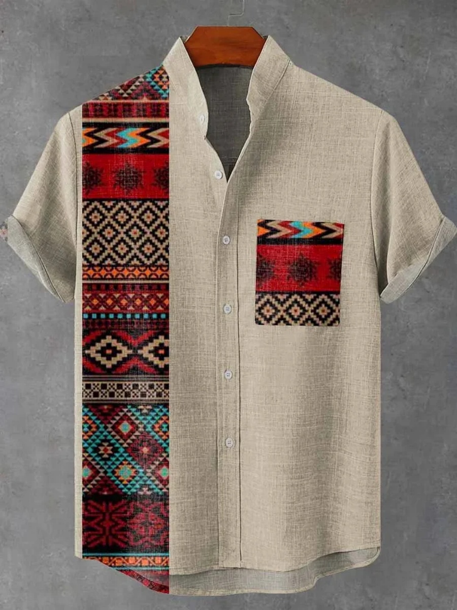 Men's Retro Ethnic Tribal Shor - Men'S Ethnic Fashion Trends recension och pris