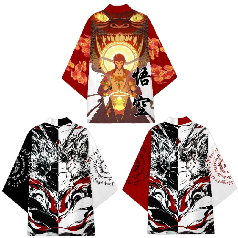 Black Myth WuKong Cosplay Kimo - Haori Japanese Jacket recension och pris