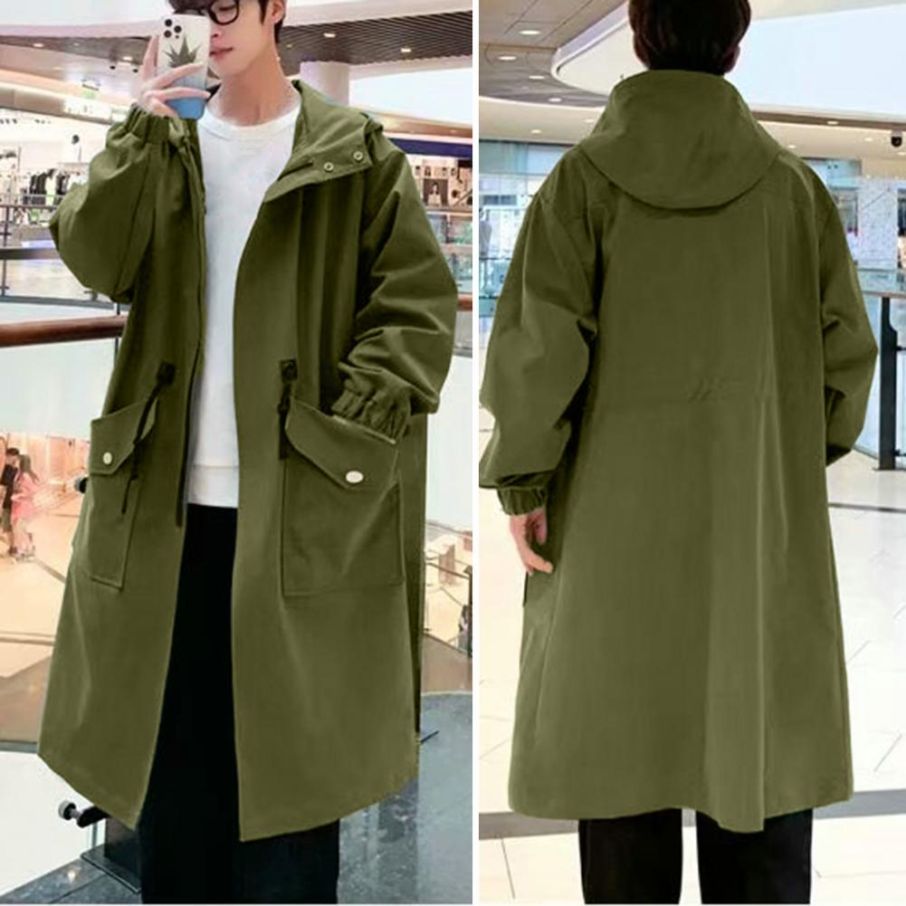 Long Trench Coat Jacket Men Au - Haori Japanese Jacket recension och pris