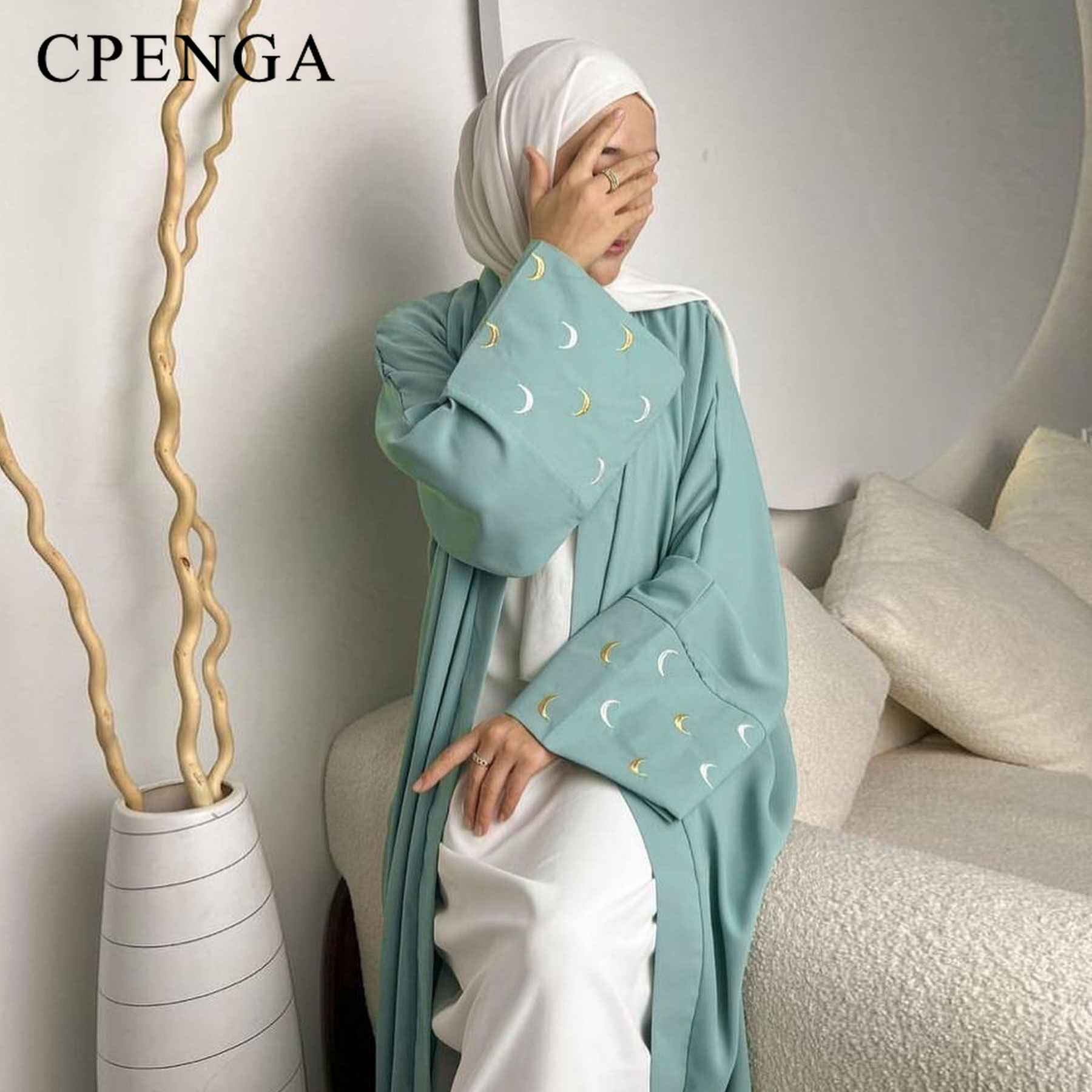 2024 New Moon Embroidered Duba - Abaya Modest Wear recension och pris