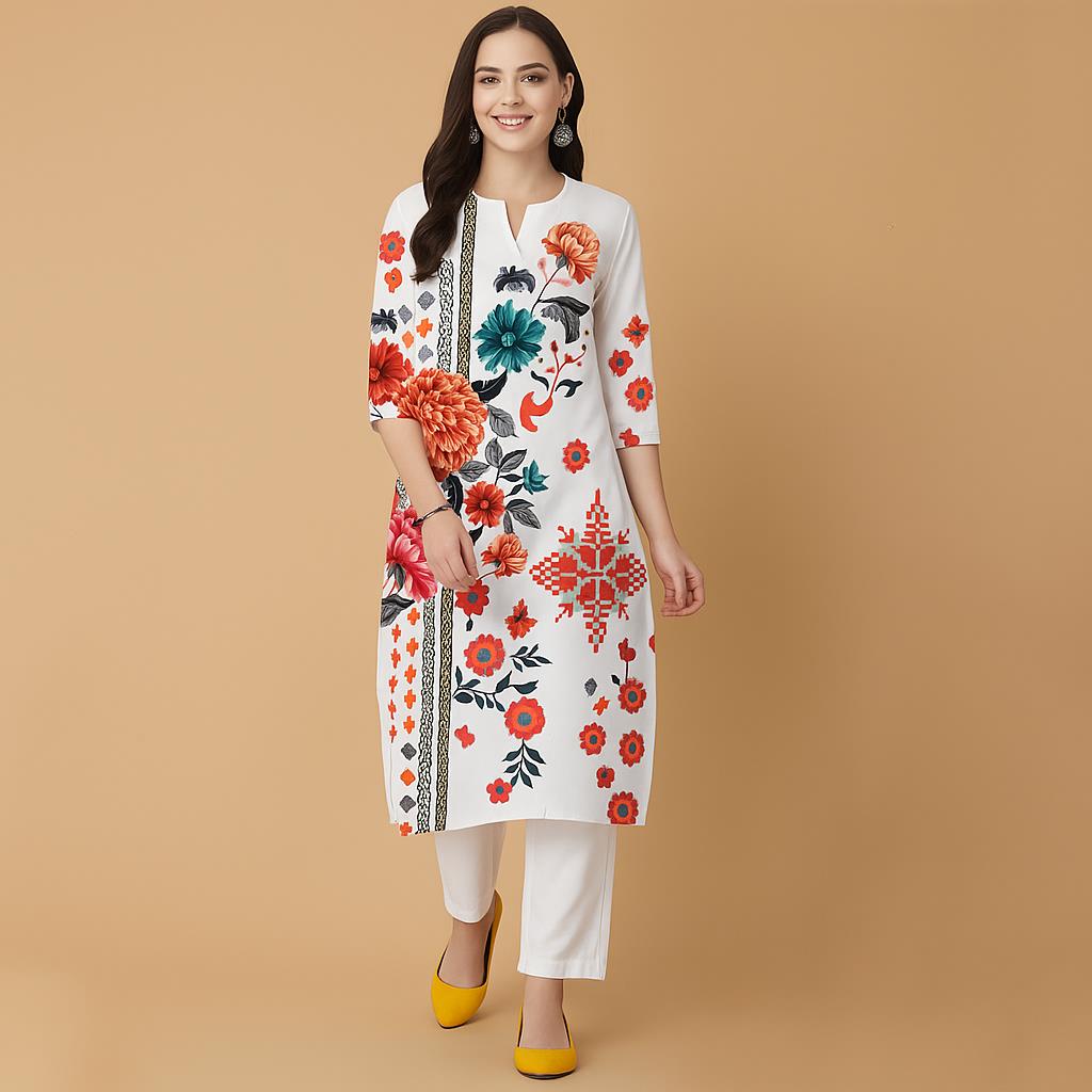 Muslim Flowers Kurt Christmas  - Ethnic Fashion Kurtis recension och pris