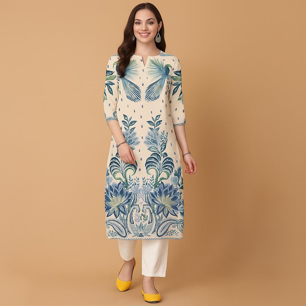 Muslim Flowers Kurt Christmas  - Ethnic Fashion Kurtis recension och pris
