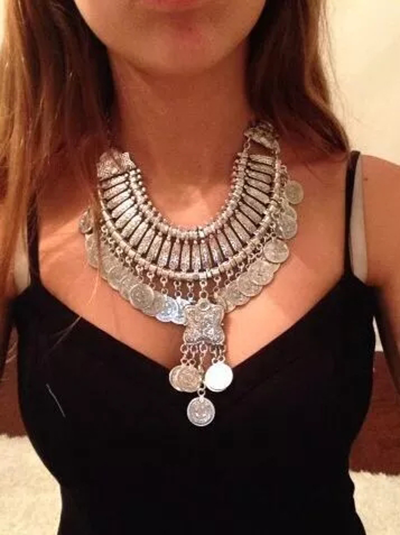 Vintage Silvery Beach Coins Ch - Ethnic Fashion Pakistan recension och pris