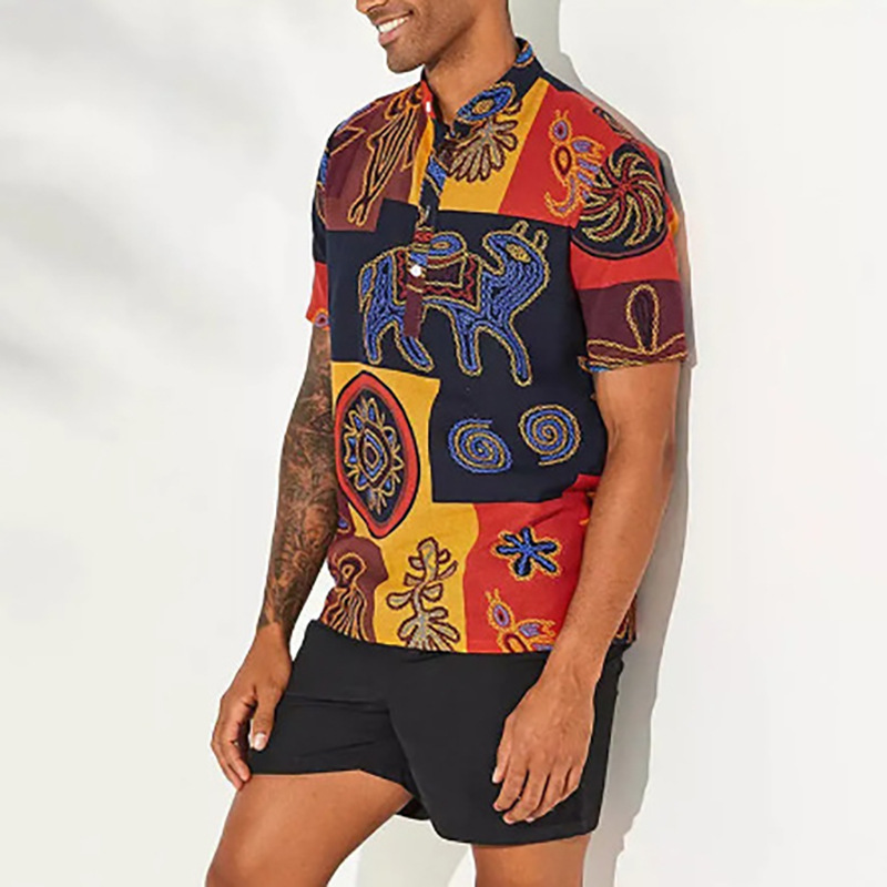 2025 summer new European and A - Men'S Ethnic Fashion Trends recension och pris