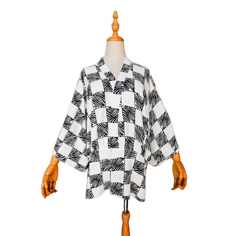 Summer Feather Woven Jacket Me - Haori Japanese Jacket recension och pris