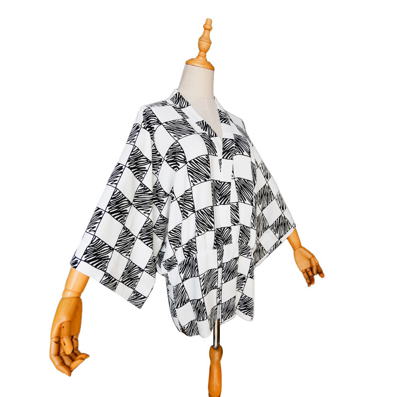Summer Feather Woven Jacket Me - Haori Japanese Jacket recension och pris