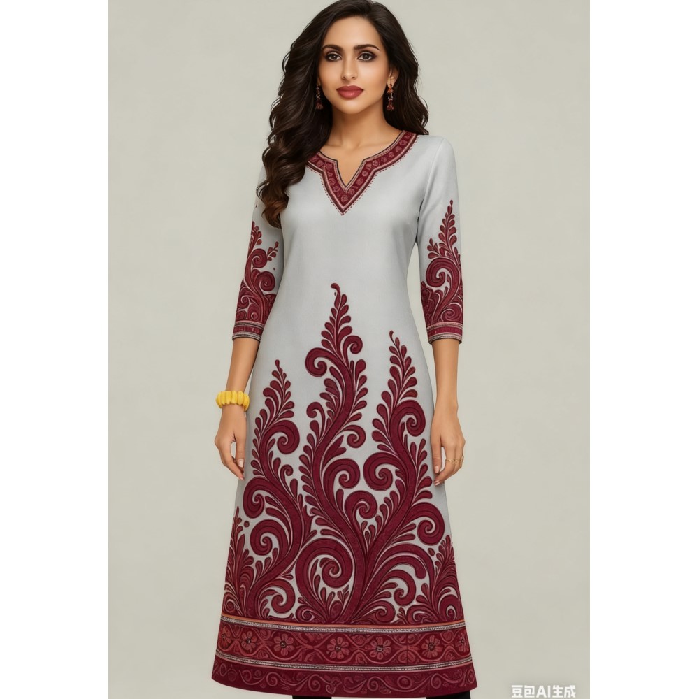 Muslim Kurt Flowers Women's Fa - Ethnic Fashion Kurtis recension och pris