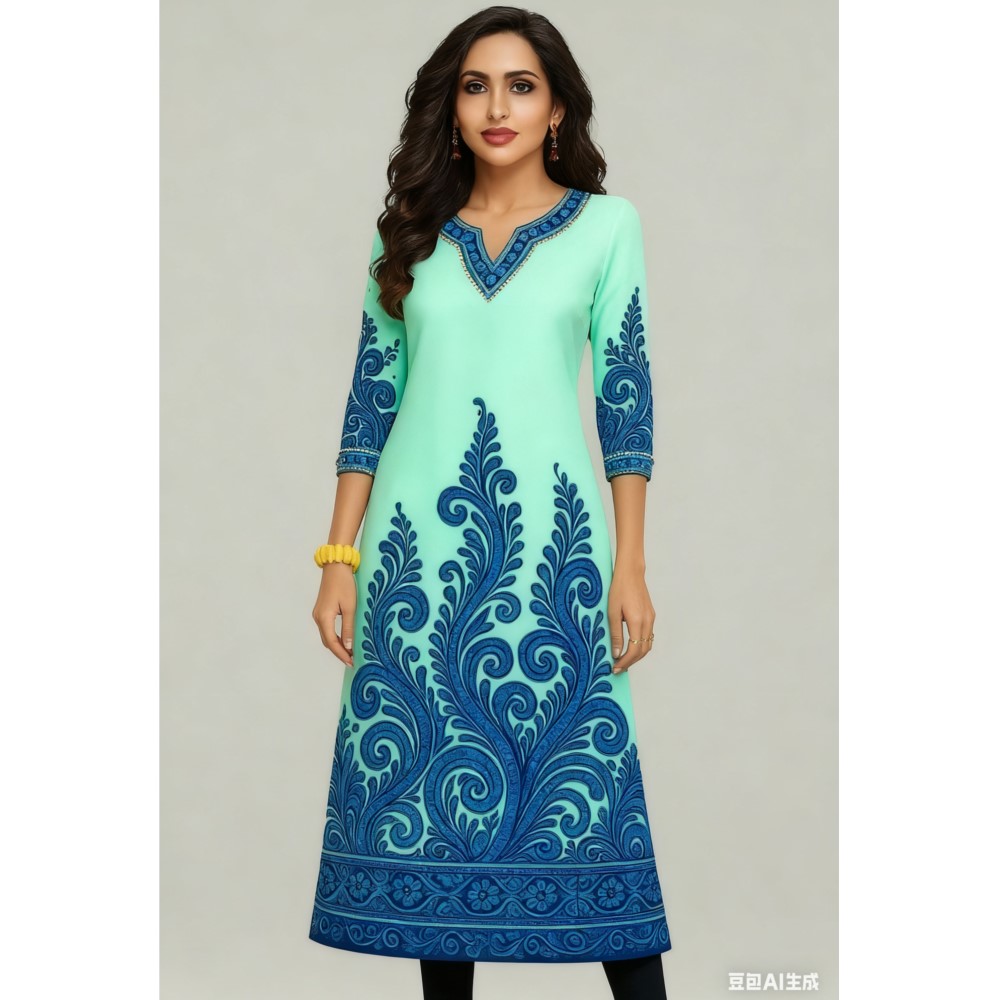 Muslim Kurt Flowers Women's Fa - Ethnic Fashion Kurtis recension och pris