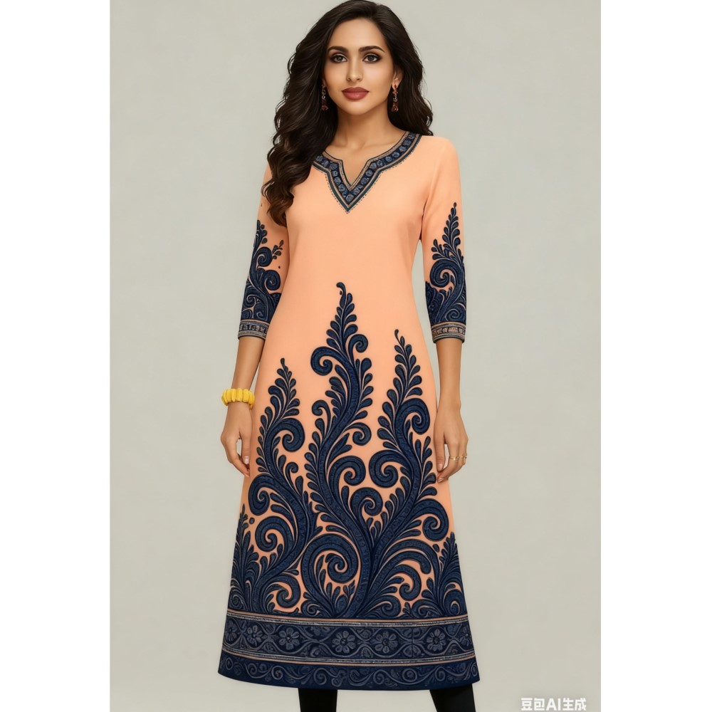 Muslim Kurt Flowers Women's Fa - Ethnic Fashion Kurtis recension och pris